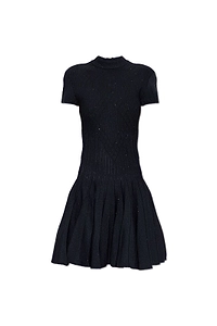 Balmain Ribbed Sequined Knitted Dress