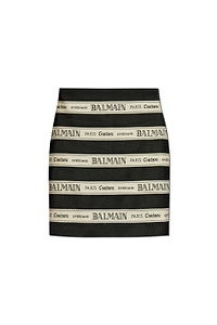 Balmain Ribbon Motif Short Jacquard Skirt
