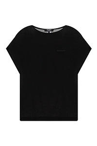 Balmain Semi-Sheer Crewneck Beach Top