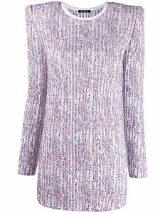 Balmain Sequin Embellished Knitted Mini Dress