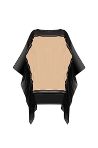 Balmain Sheer Monogram Border Poncho