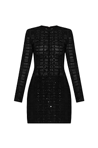 Balmain Shimmering Sequins Mini Dress