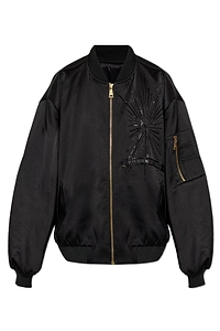 Balmain Shimmering Appliques Zip-Up Bomber Jacket