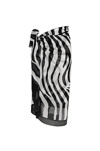 Balmain Sheer Zebra-Print Pareo