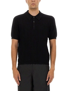 Balmain Monogram Knit Polo Shirt