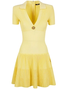 Balmain Short Flared Knit Dress