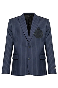 Balmain Single Breasted Striped Blazer