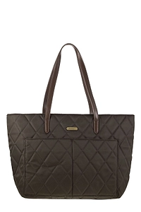 Barbour Logo Patch Quilted Tote Bag