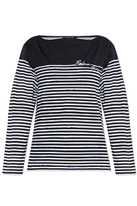 Balmain Striped Long-Sleeve Top