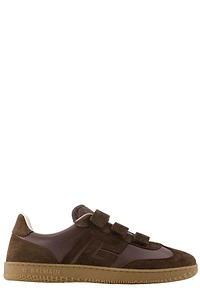 Balmain Swan Triple-Strap Low-Top Sneakers
