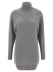 Balmain Turtleneck Knit Dress
