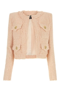 Balmain Frayed Hem Cropped Jacket