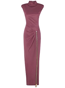 Balmain Zip Detailed Sleeveless Dress