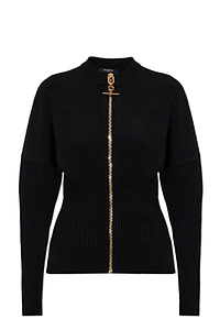 Balmain Zipped Knit Cardigan