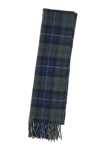 Barbour Tartan Checked Fringed Scarf