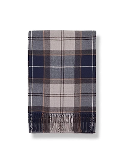 Barbour Tartan Patterned Fringed Scarf