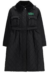 Barbour X Ganni Quilted Zipped Coat
