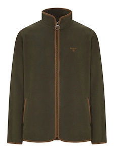 Barbour Logo Embroidered Zip-Up Jacket