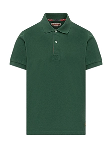 Baracuta Tartan Placket Polo Shirt