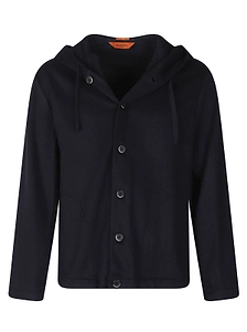 Barena Buttoned Drawstring Hoodie