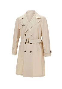 Barba Double-Breasted Belted Trench Coat