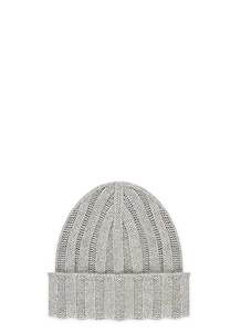Barna Cashmere Ribbed Beanie Hat