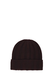 Barna Cashmere Ribbed Beanie Hat