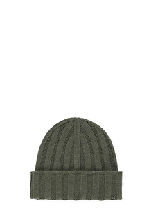 Barna Cashmere Ribbed Beanie Hat