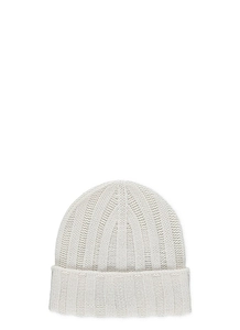 Barna Cashmere Ribbed Beanie Hat