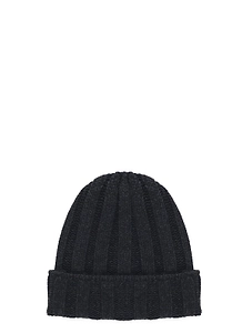 Barna Cashmere Ribbed Beanie Hat