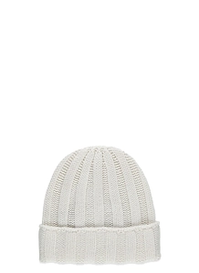 Barna Cashmere Ribbed Beanie Hat