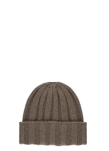 Barna Cashmere Ribbed Beanie Hat