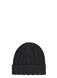 Barna Cashmere Ribbed Cashmere Beanie Hat