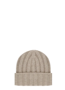 Barna Cashmere Ribbed Beanie Hat