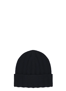 Barna Cashmere Ribbed Knit Beanie Hat