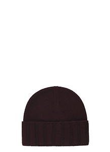 Barna Cashmere Ribbed Beanie Hat