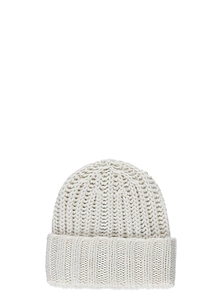 Barna Cashmere Ribbed Turn-Up Hat