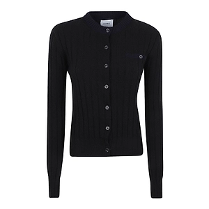 Barrie Fitted Ribbed Cardigan