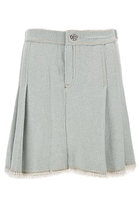 Barrie Pleated Knit Skirt