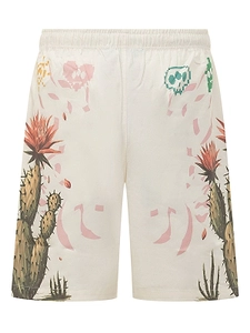 Barrow Cactus Print Popeline Shorts