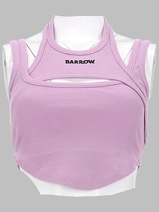 Barrow Cutout Ribbed Cropped Top