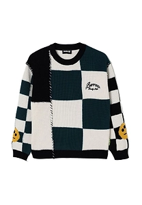 Barrow Kids Checked Crewneck Jumper