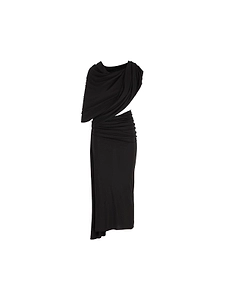 Draped Asymmetric Dress