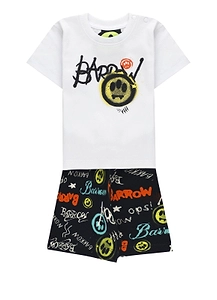 Barrow Kids Logo Print T-Shirt And Shorts Set