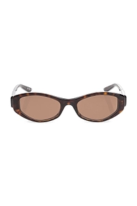 Logo Oval Frame Sunglasses