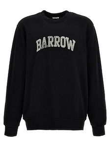 Barrow Logo-Print Distressed Crewneck Sweatshirt