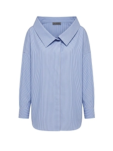 Oversized Striped Long-Sleeve Shirt