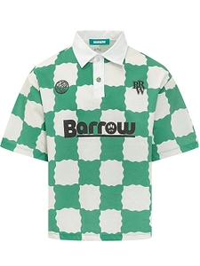 Barrow Logo Printed Checked Polo Shirt