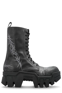 Platform Lace-Up Ankle Boots