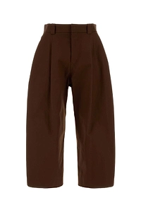 Pleated Barrel-Leg Pants
